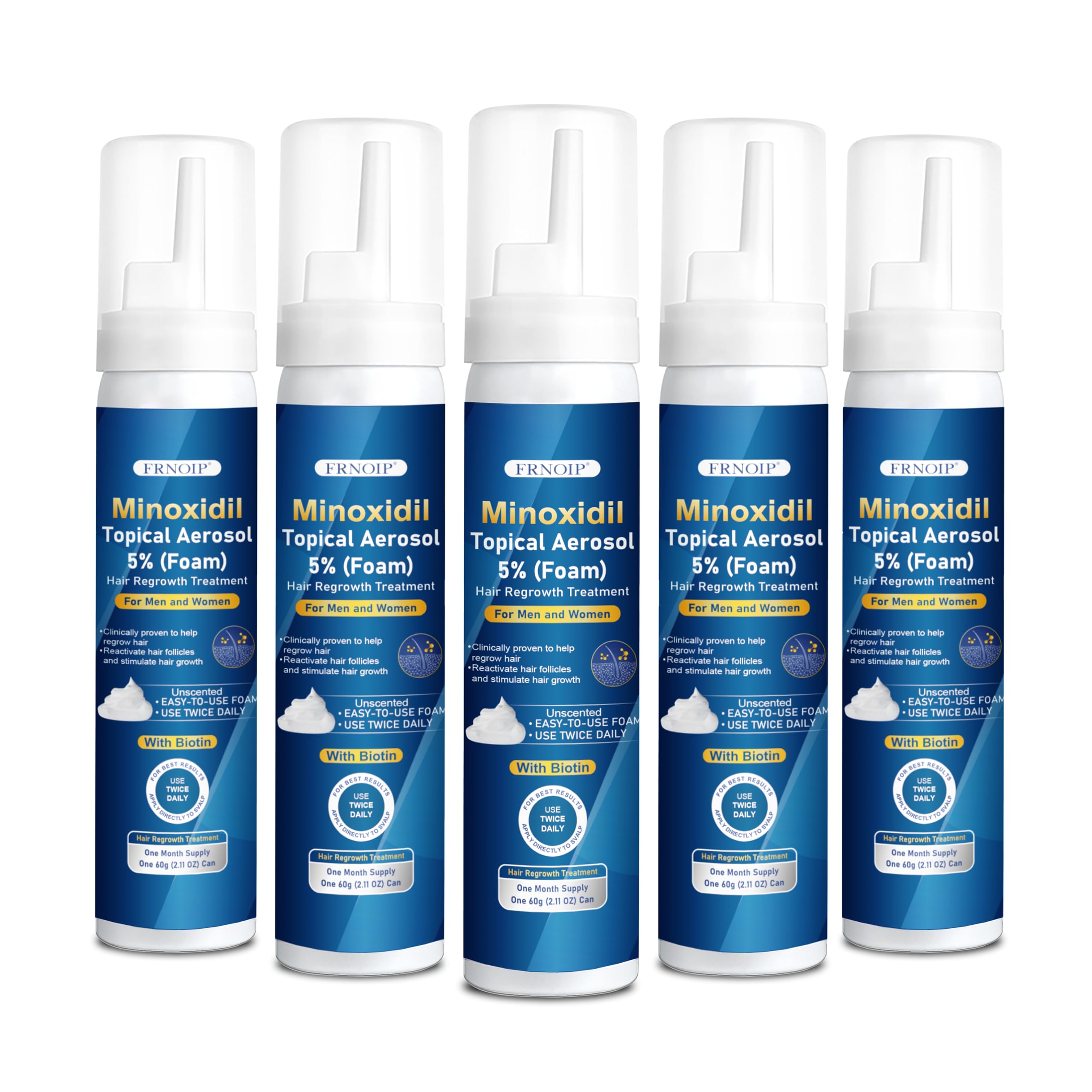 Frnoip 5% Minoxidil Foam for Men – Biotin-Enhanced Hair Regrowth