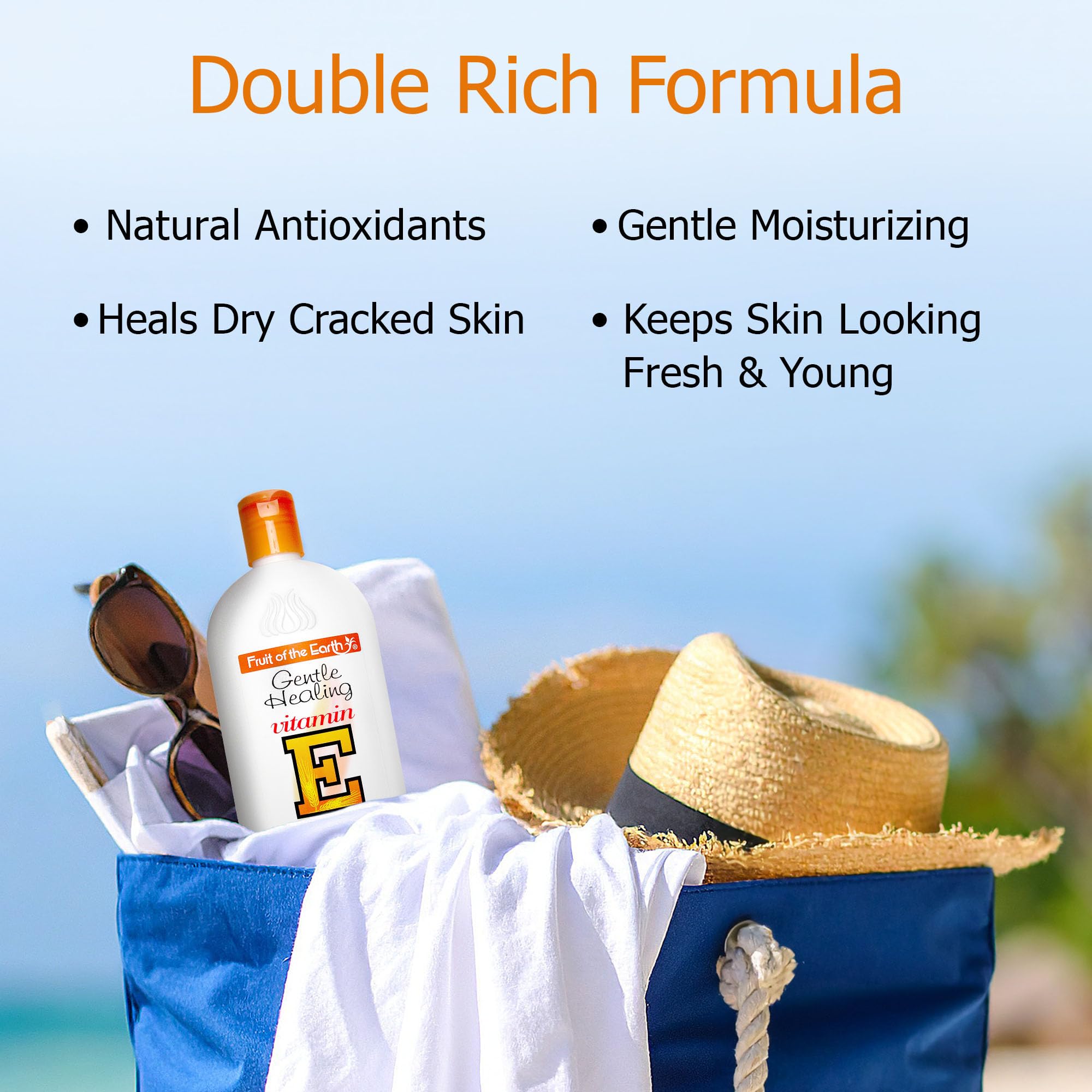Fruit of the Earth Vitamin E Lotion 16 oz – 2 Pack | Gentle Moisturizing Lotion