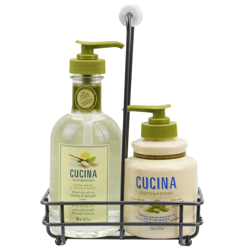 Fruits & Passion Cucina Sea Salt and Amalfi Lemon Hand Care Duo Set – Hand Soap & Hand Cream