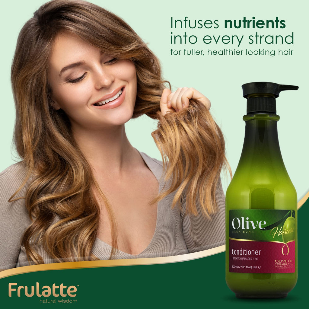 Frulatte Olive Oil Moisturizing Hair Conditioner — Vitamin E, Shea Butter & Oils