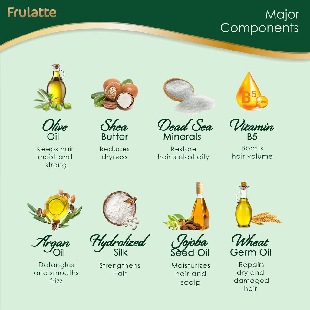 Frulatte Olive Oil Moisturizing Hair Conditioner — Vitamin E, Shea Butter & Oils