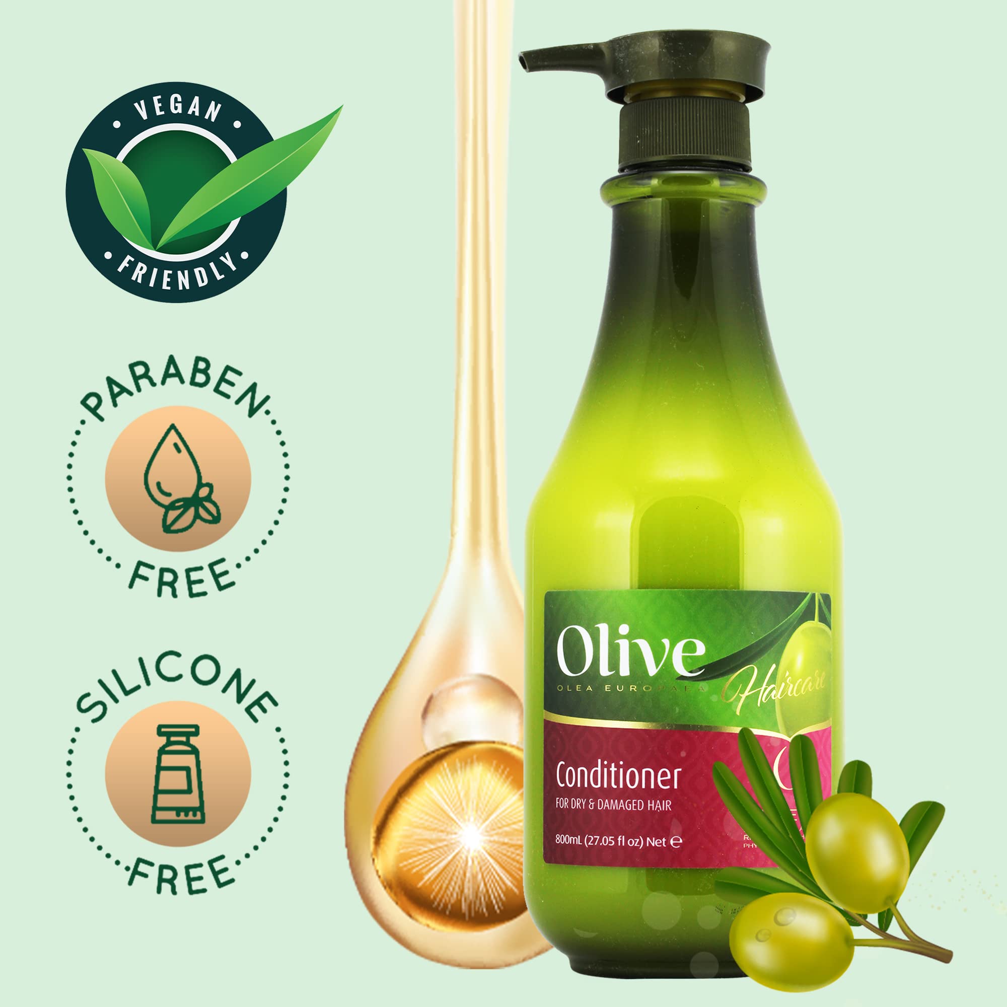 Frulatte Olive Oil Moisturizing Hair Conditioner — Vitamin E, Shea Butter & Oils