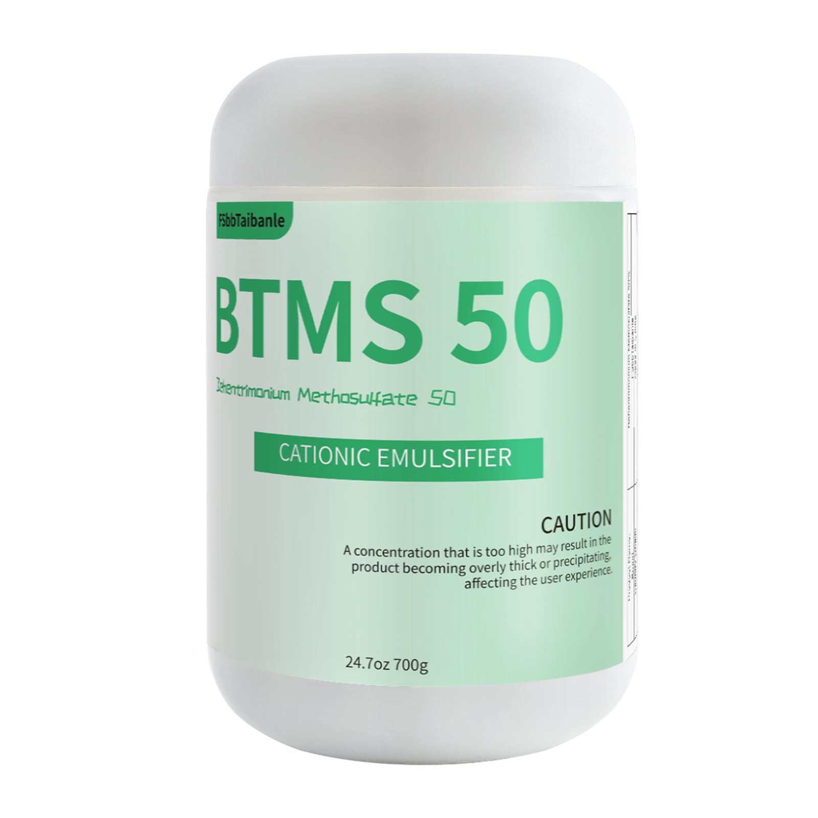 FSbbTaibanle BTMS 50 Conditioning Emulsifier – Plant-Based, 24.7 oz Granules for Leave-In Conditioners, Lotions, Shampoos