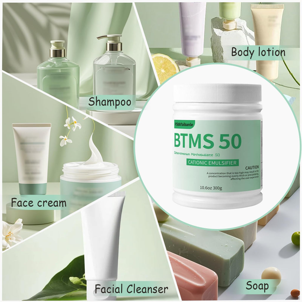 FSbbTaibanle BTMS 50 Conditioning Emulsifier – 10.6 oz Plant-Based, Ideal for Leave-In Conditioners, Lotions & Shampoos