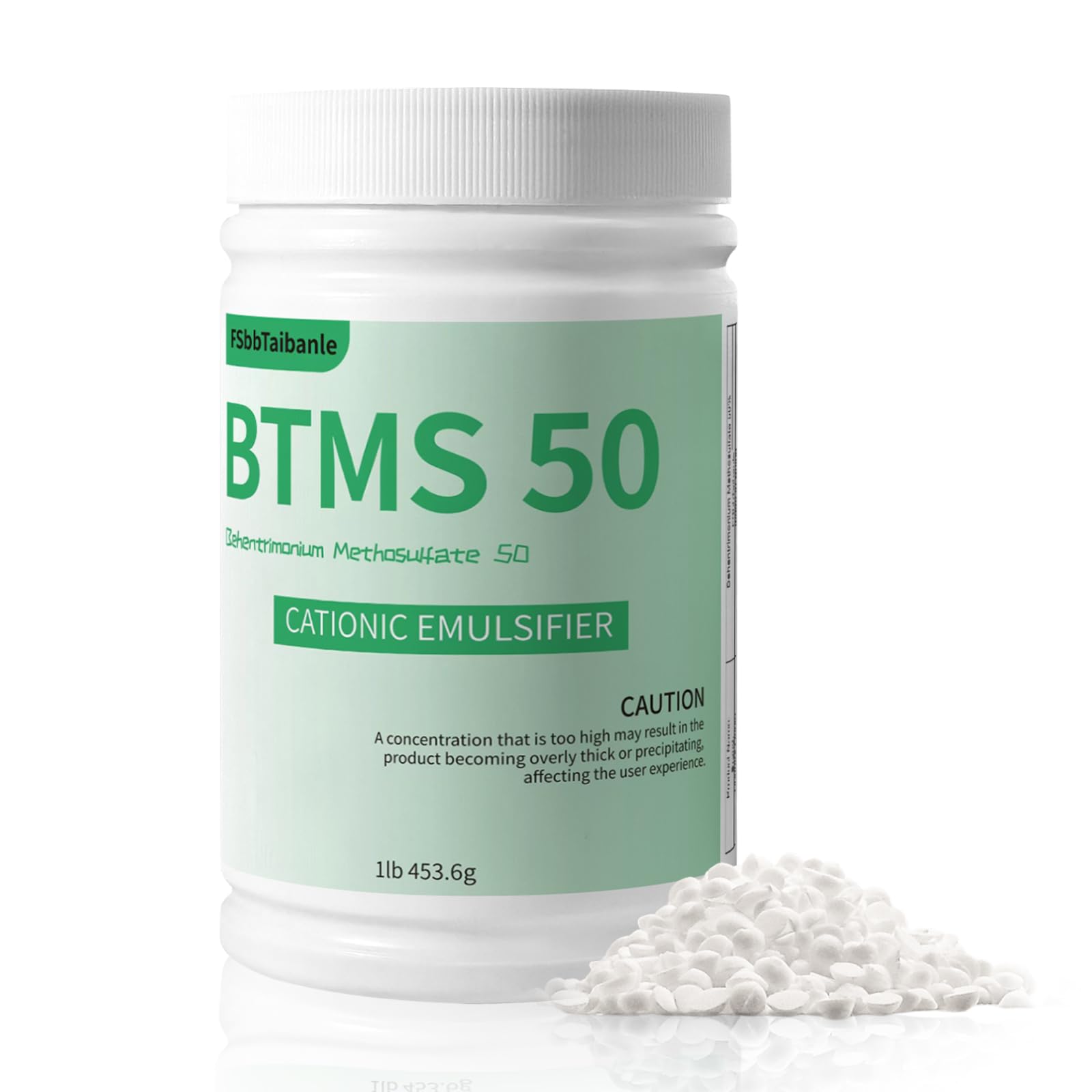 FSbbTaibanle BTMS 50 Conditioning Emulsifier – Plant-Based Granules (16 oz) for Leave-In Conditioners, Shampoos & Lotions