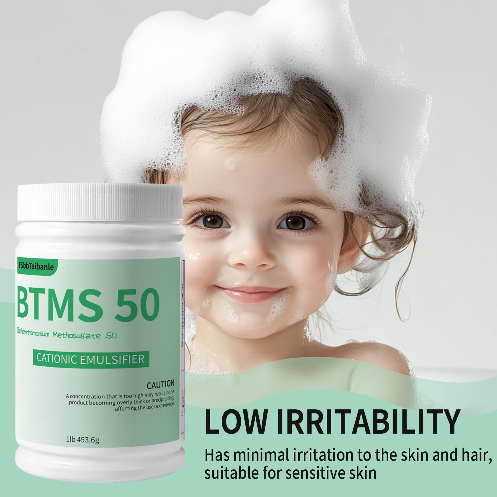 FSbbTaibanle BTMS 50 Conditioning Emulsifier – Plant-Based Granules (16 oz) for Leave-In Conditioners, Shampoos & Lotions