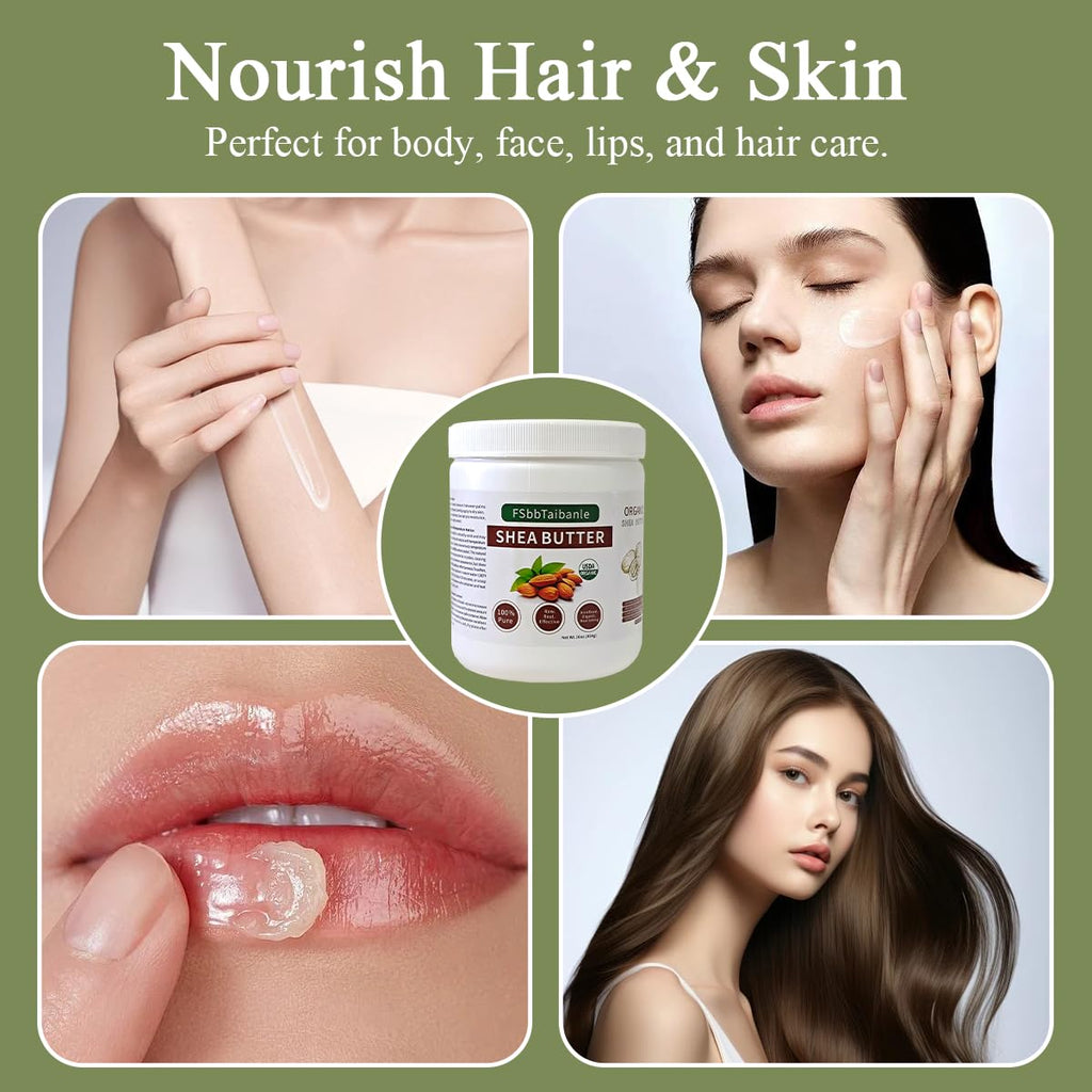 FSbbTaibanle Raw Shea Butter 16 oz – Pure Organic Skin Care