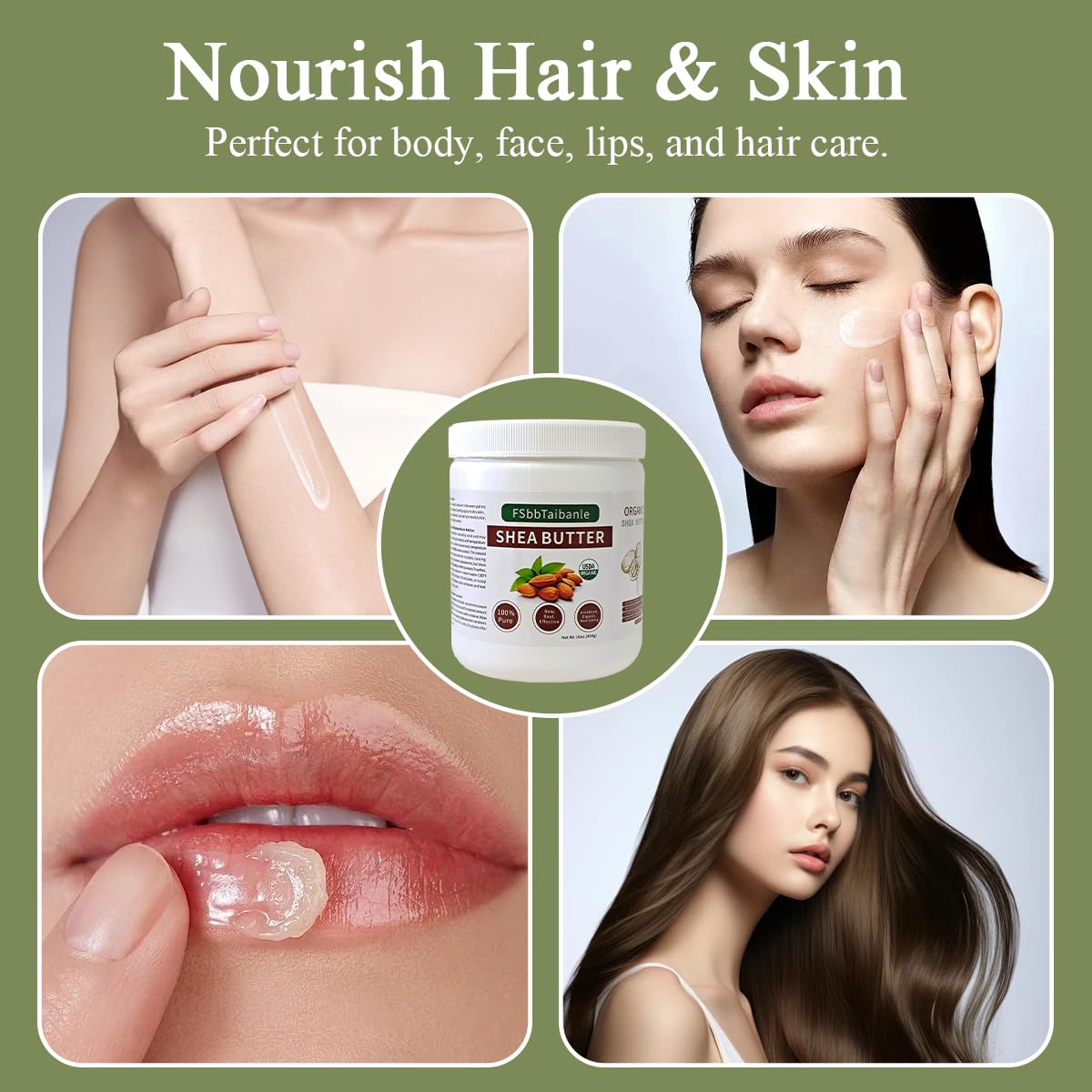 FSbbTaibanle Raw Shea Butter 16 oz – Pure Organic Skin Care