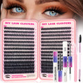 FTBZCF Lash Clusters Kit – 504pcs 100D 10-18mm DIY Manga Wispy Eyelashes