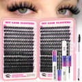 FTBZCF Lash Clusters Kit – DIY Home Extensions, 392pcs 150D 10–18mm Natural Fluffy Lashes