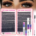 FTBZCF Lash Clusters Kit – 336pcs DIY 200D 10–18mm Lashes with Bond Seal & Tools