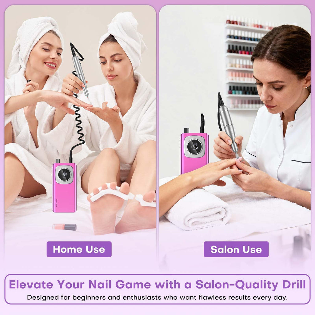 FTOYIN Electric Nail Drill Pro — Rechargeable Nail File for Acrylic & Gel