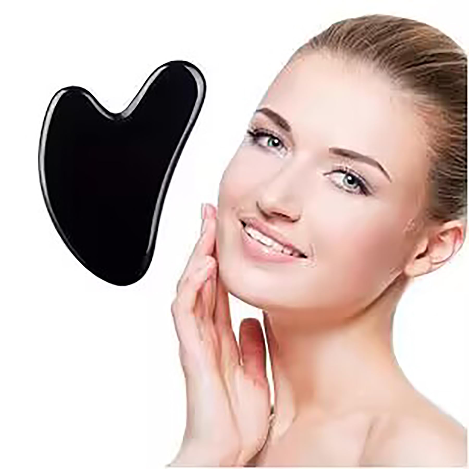 FUANKANG Gua Sha Obsidian Tool – Facial & Body Massage for Smoother Skin