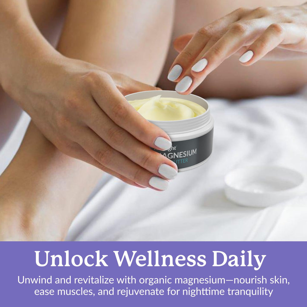 Full Eight Magnesium Body Butter with Pure Magnesium Oil – Leg Comfort & Sleep Support – 4oz
