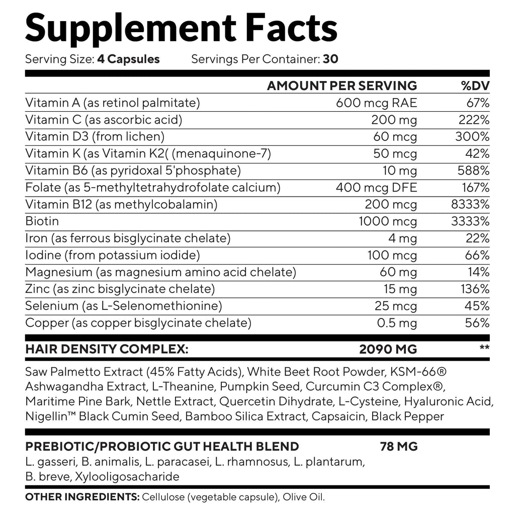 FullyVital Hair Growth Supplement for Women 35+: Thicker, Fuller Hair – Vegan & Dermatologist Recommended