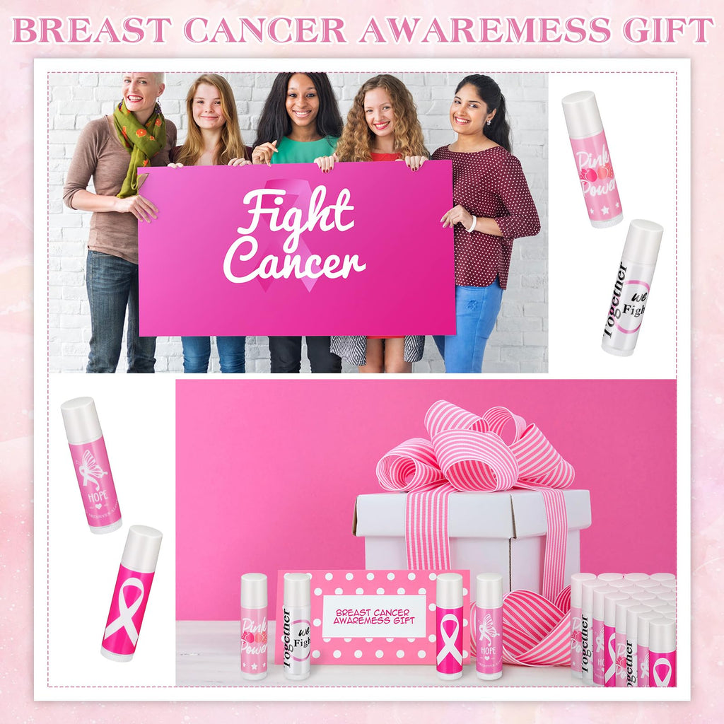 Fumete 50-Pack Pink Ribbon Breast Cancer Awareness Lip Balm