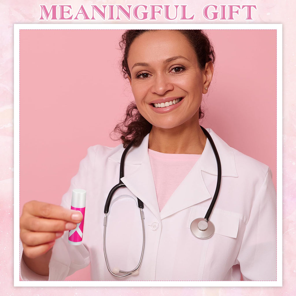 Fumete 50-Pack Pink Ribbon Breast Cancer Awareness Lip Balm