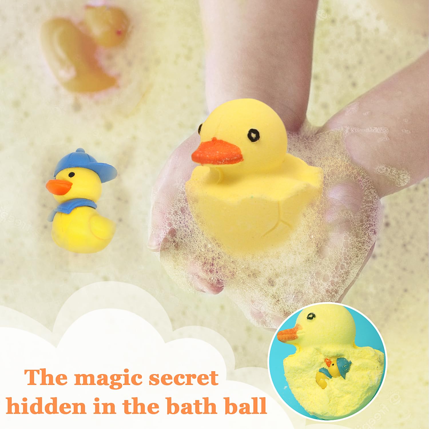 FUNCREVITY Kids Bath Bombs (8-Pack) with Surprise Inside Toys – Natural Bubble Bath