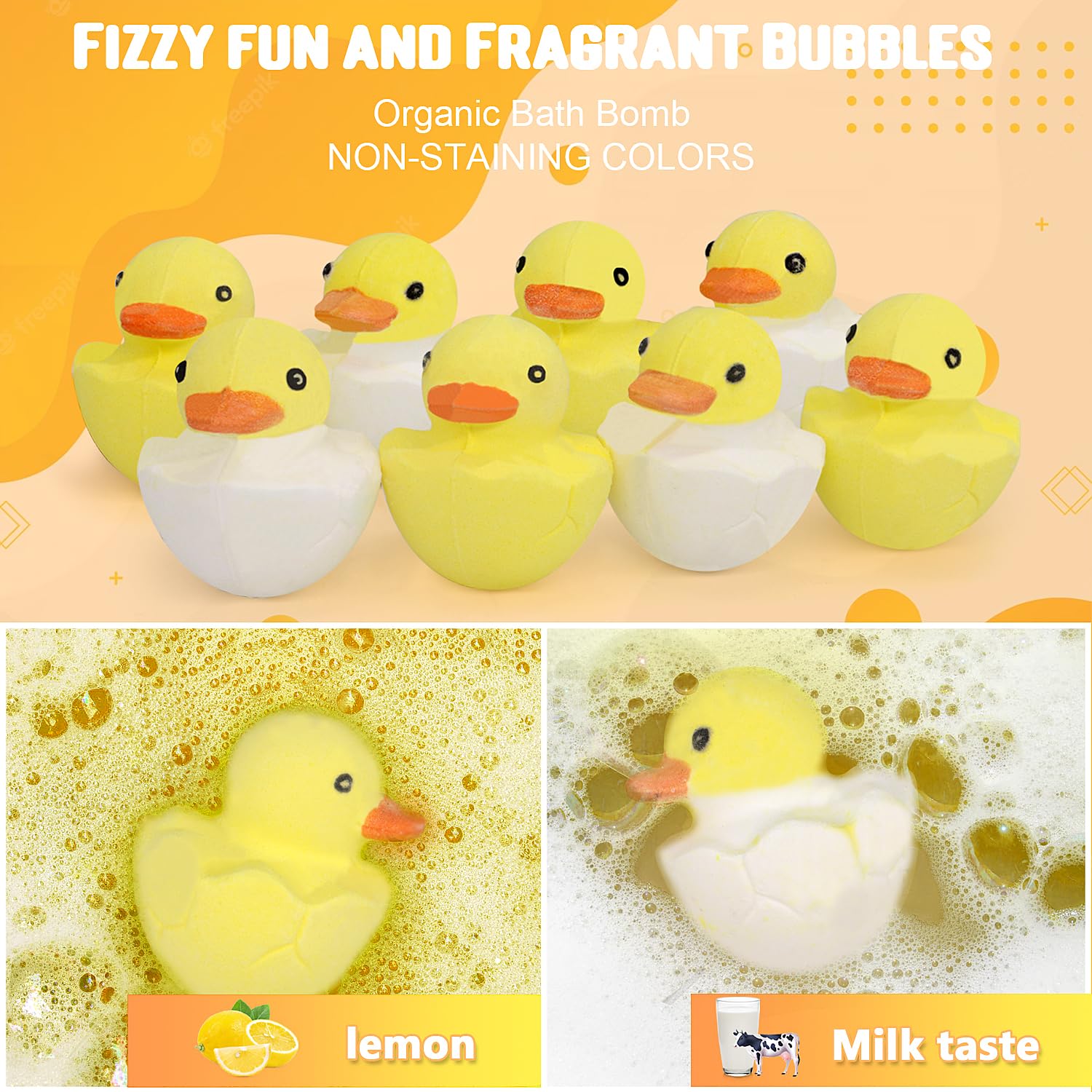 FUNCREVITY Kids Bath Bombs (8-Pack) with Surprise Inside Toys – Natural Bubble Bath
