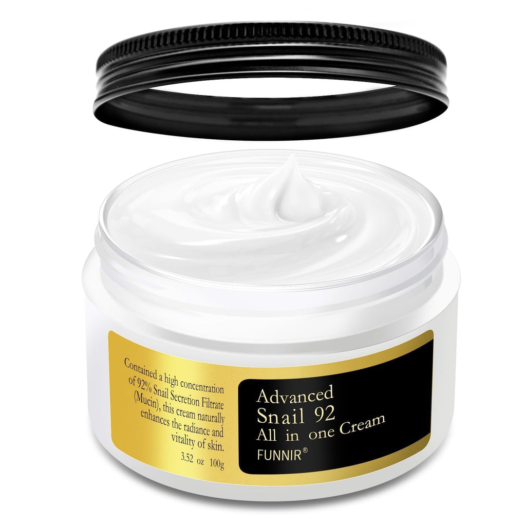 FUNNIR Snail Mucin Moisturizer 92% – Lightweight 100g Gel Cream for All Skin Types