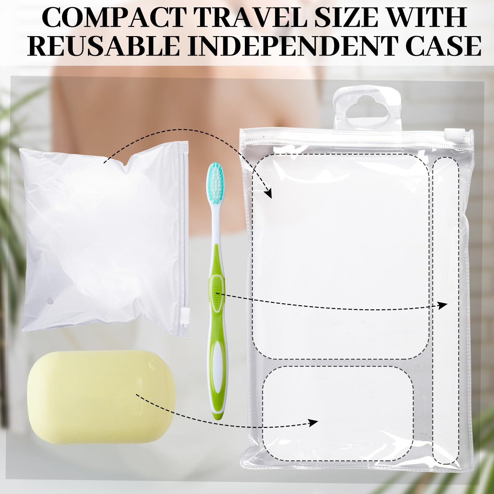 Funnymoom 12 Pcs Travel Size Loofah with Case – Portable White Bath Sponges (25g Each)