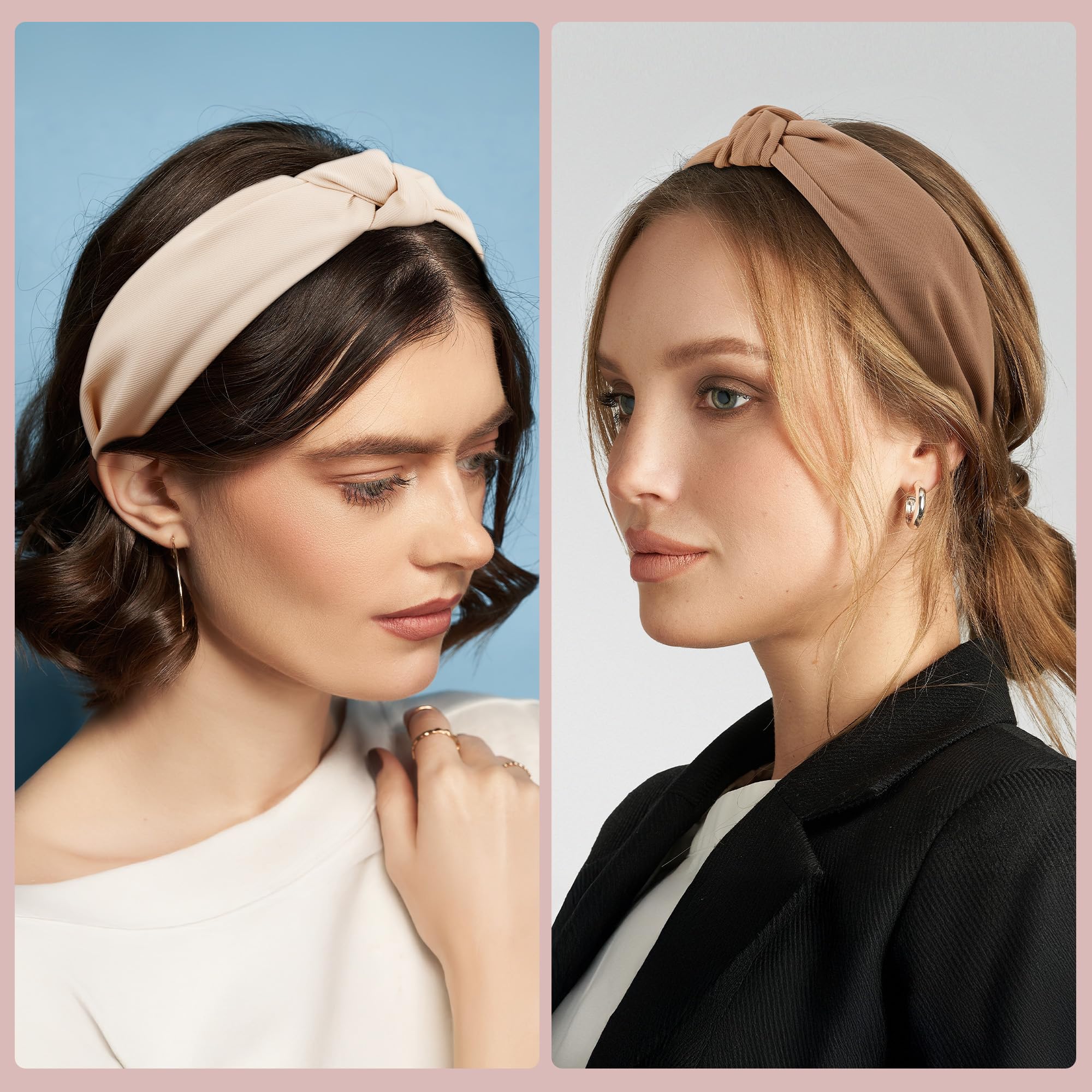 Funtopia Headbands for Women – 9-Piece Leopard Print Knot Headbands Set