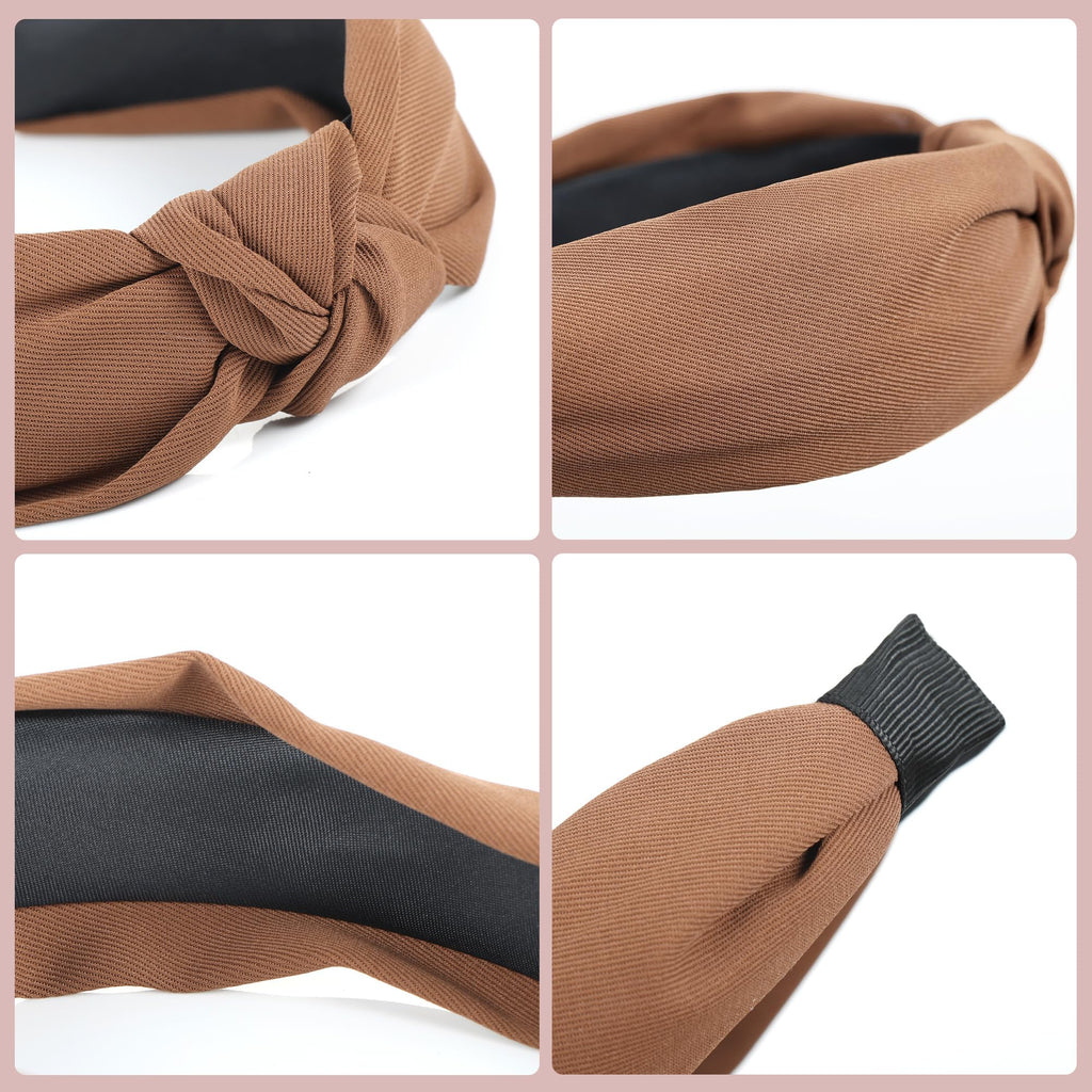 Funtopia Headbands for Women – 9-Piece Leopard Print Knot Headbands Set