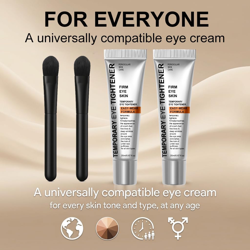 Fuputo Perfection Eye Tightener Cream – Instant Firming Eye Care (2PCS with 2 Brushes)