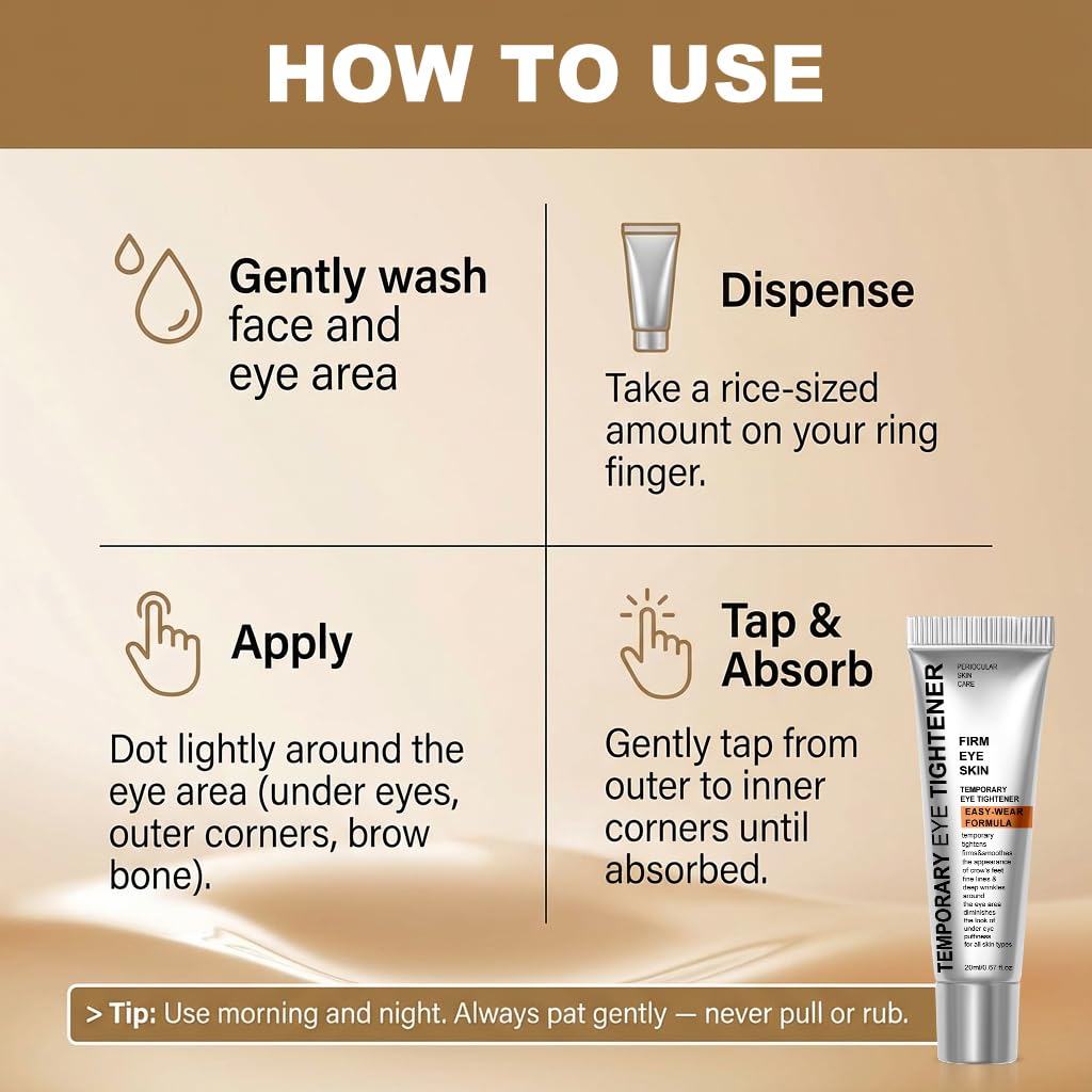 Fuputo Perfection Eye Tightener Cream – Instant Firming Eye Care (2PCS with 2 Brushes)