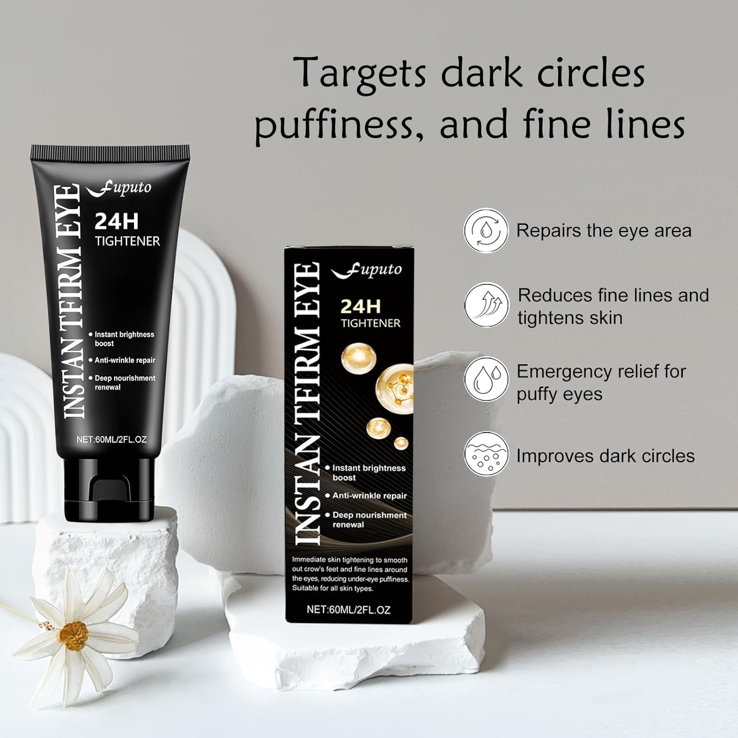 Fuputo Retinol Eye Cream – 60ml Brightening, Anti-Aging & Firming Under-Eye Moisturizer
