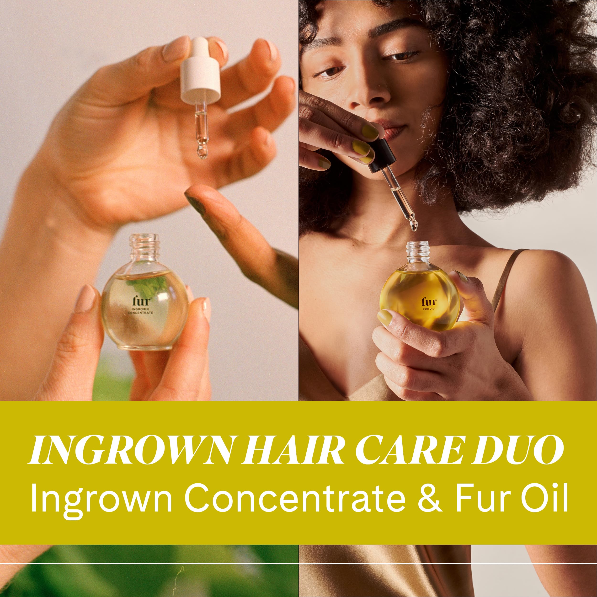 Fur Ingrown Hair Care Duo: Two-Step Preventative Oil & Concentrate (0.5 fl oz each)