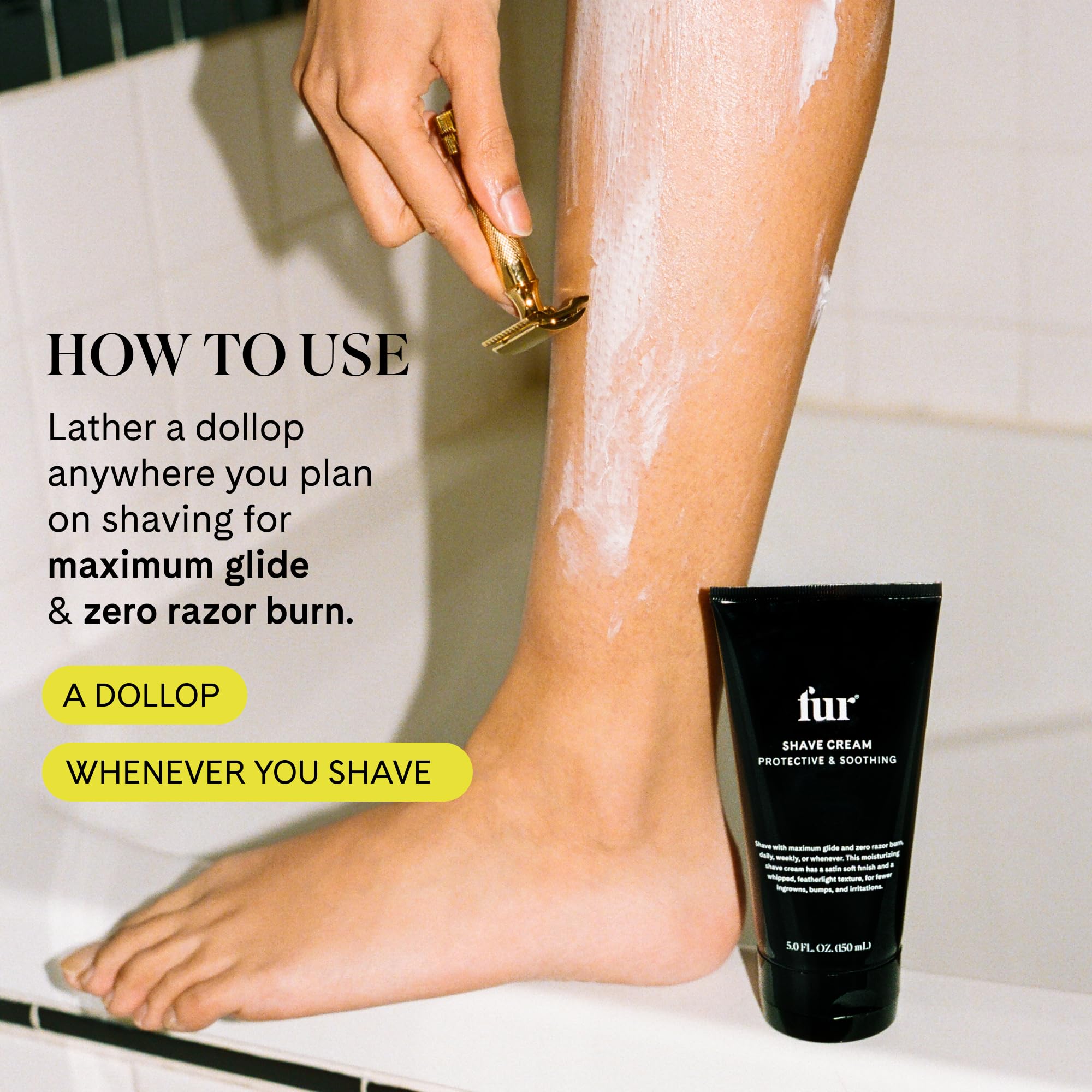 Fur Shave Cream: Moisturizing Shaving Cream for Smooth Skin and Less Irritation – 5 oz