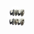 FURNUNUBI Handmade Almond Nails – 3D Gothic Metallic Press-On (XS)