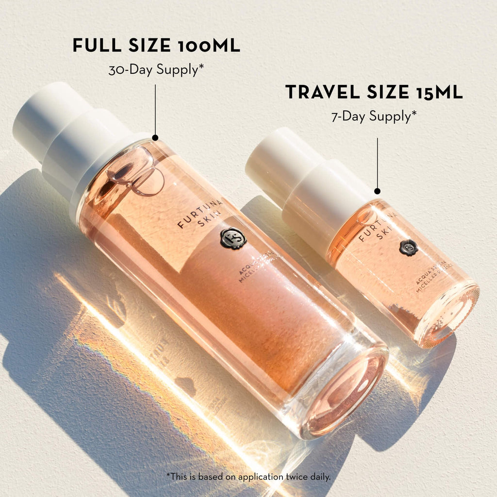 Furtuna Skin Micellar Cleansing Essence Water | Dual-Use Cleanser & Toner with Organic Botanicals