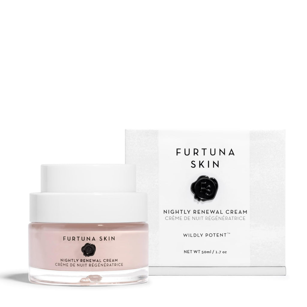 Furtuna Skin Nightly Renewal Cream – Bakuchiol & Ceramides Overnight Moisturizer | Vegan, EWG Verified