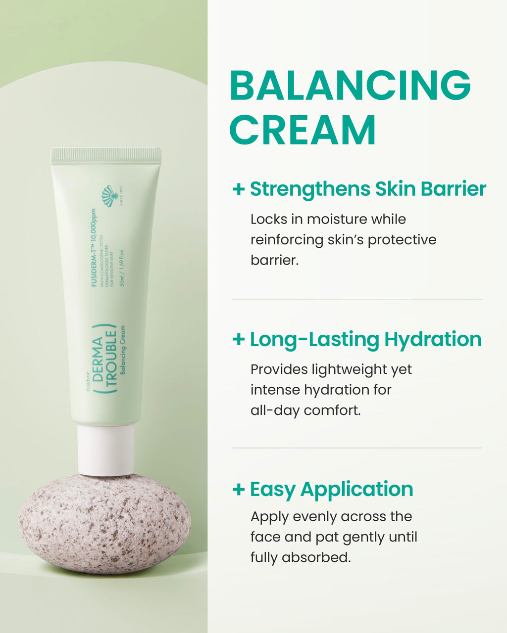 FUSIDYNE Derma Trouble Balancing AC 3 Step Kit – Soothing, Sebum-Control for Blemish-Prone Skin