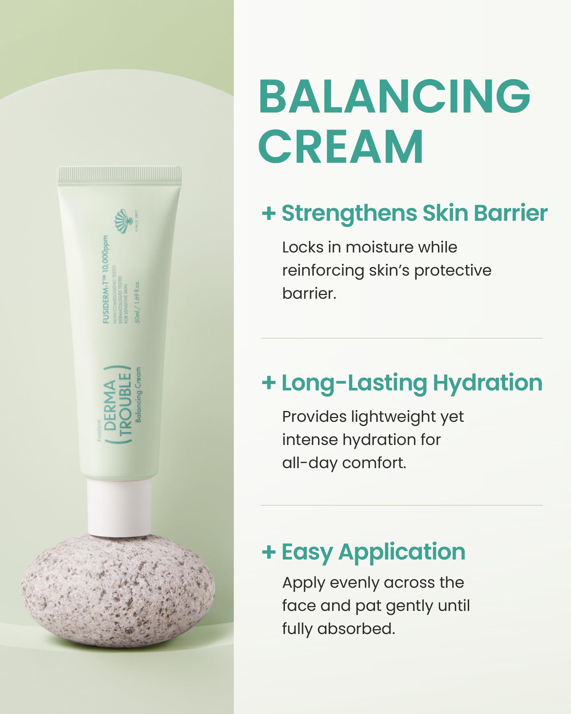 FUSIDYNE Derma Trouble Balancing AC 3 Step Kit – Soothing, Sebum-Control for Blemish-Prone Skin