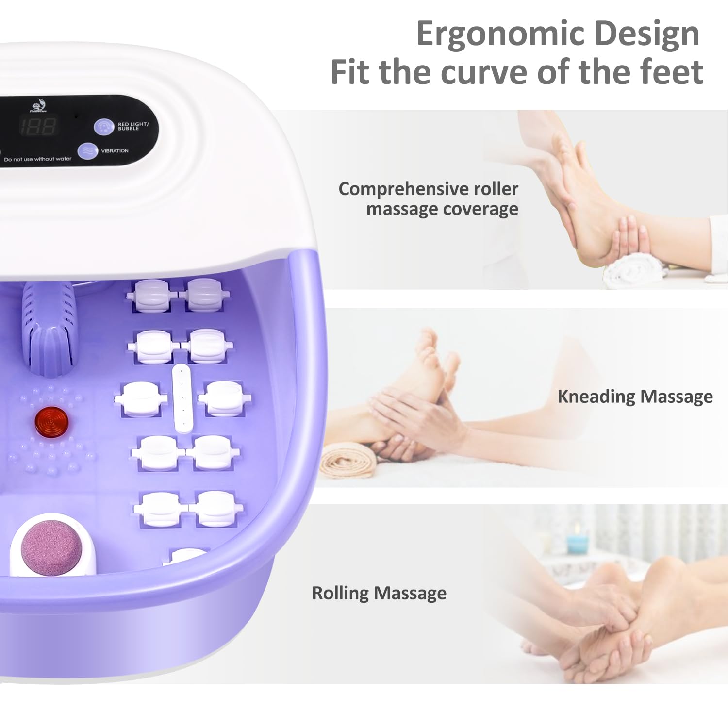 FutureCare Foot Spa Bath Massager – Heat, Bubbles, Vibration & Tea Tree Oil Soak