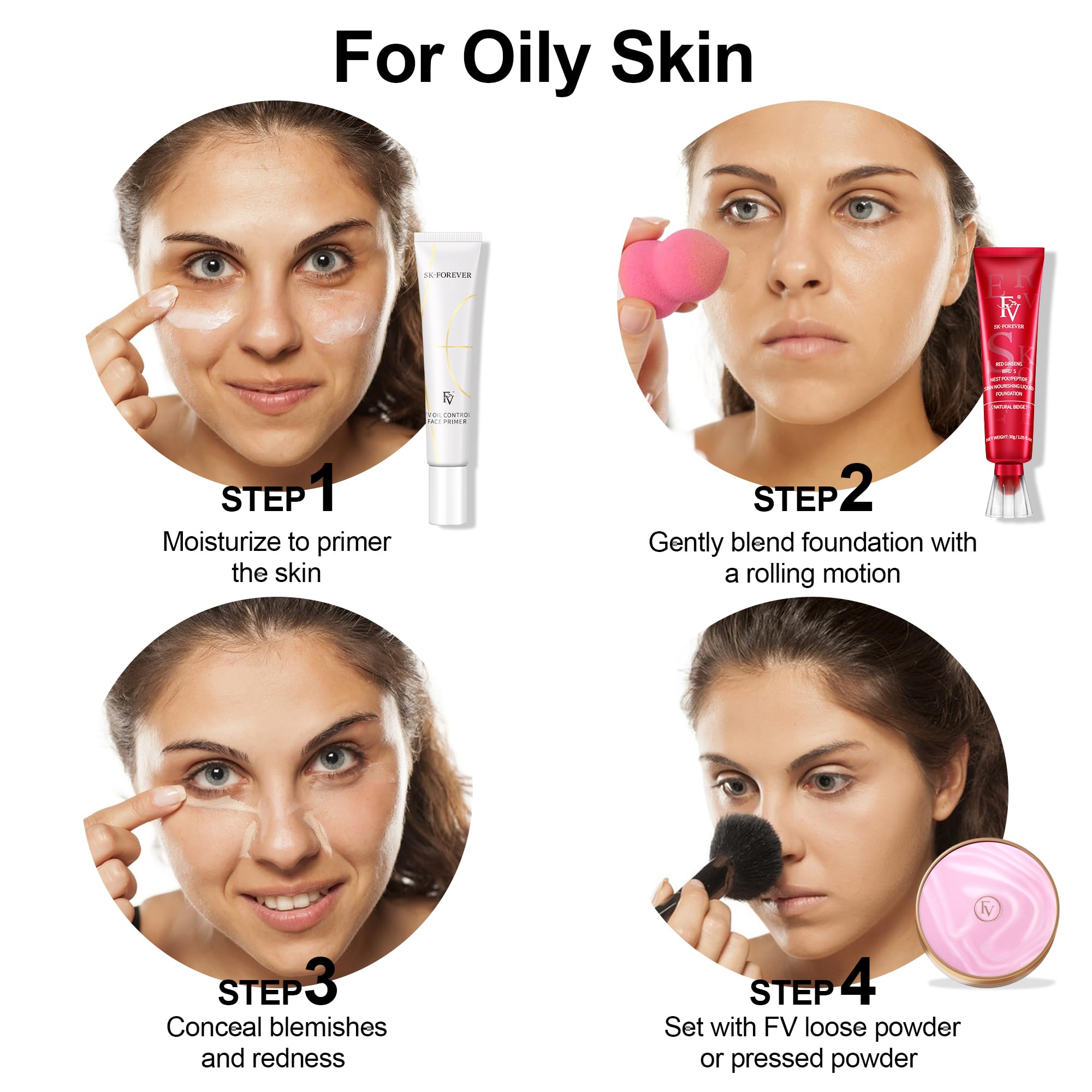 FV 2 Pack Waterproof Foundation – Matte Finish, Medium Coverage in Toffee (1.05 fl oz)