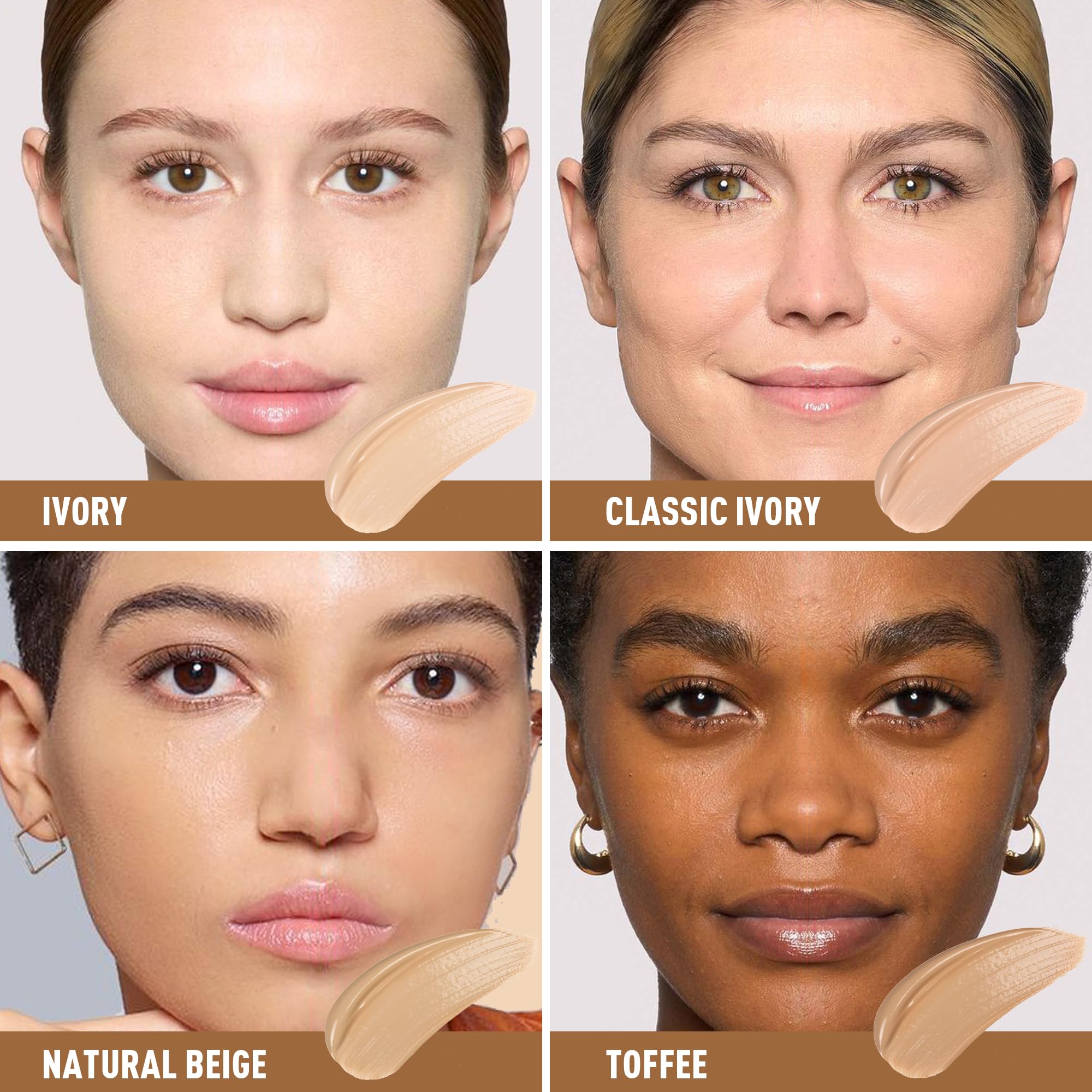FV 2 Pack Waterproof Foundation – Matte Finish, Medium Coverage in Toffee (1.05 fl oz)