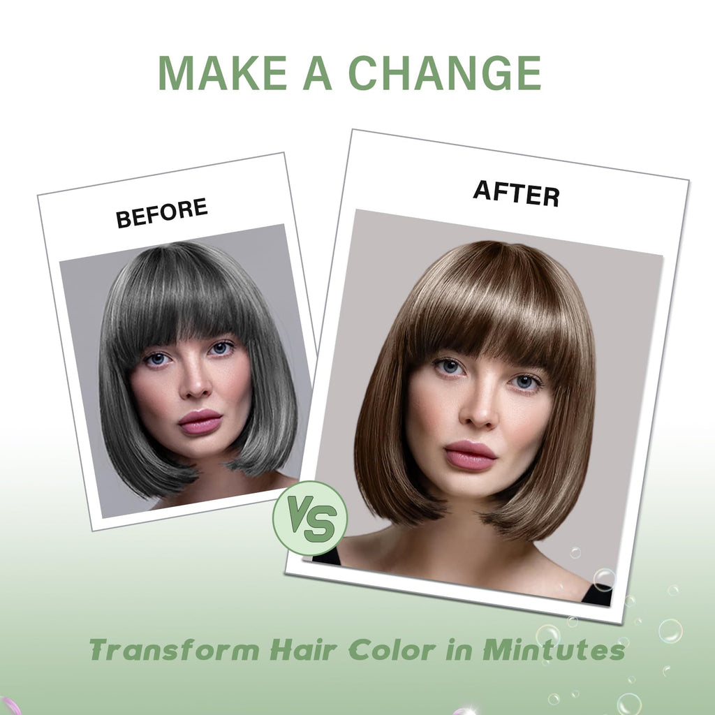 Fvquhvo Light Brown Hair Dye Shampoo – 3-in-1 Coconut Color for Quick, Gentle Hair Color