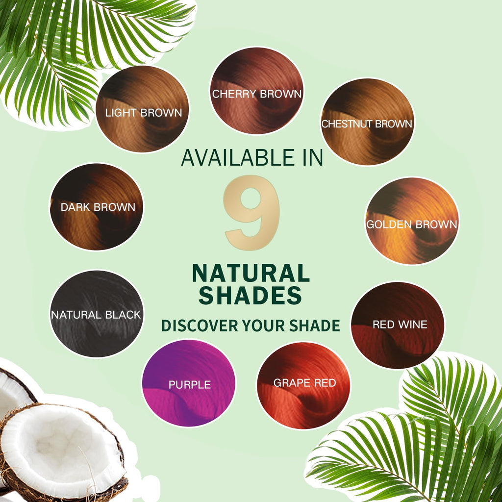 Fvquhvo Light Brown Hair Dye Shampoo – 3-in-1 Coconut Color for Quick, Gentle Hair Color