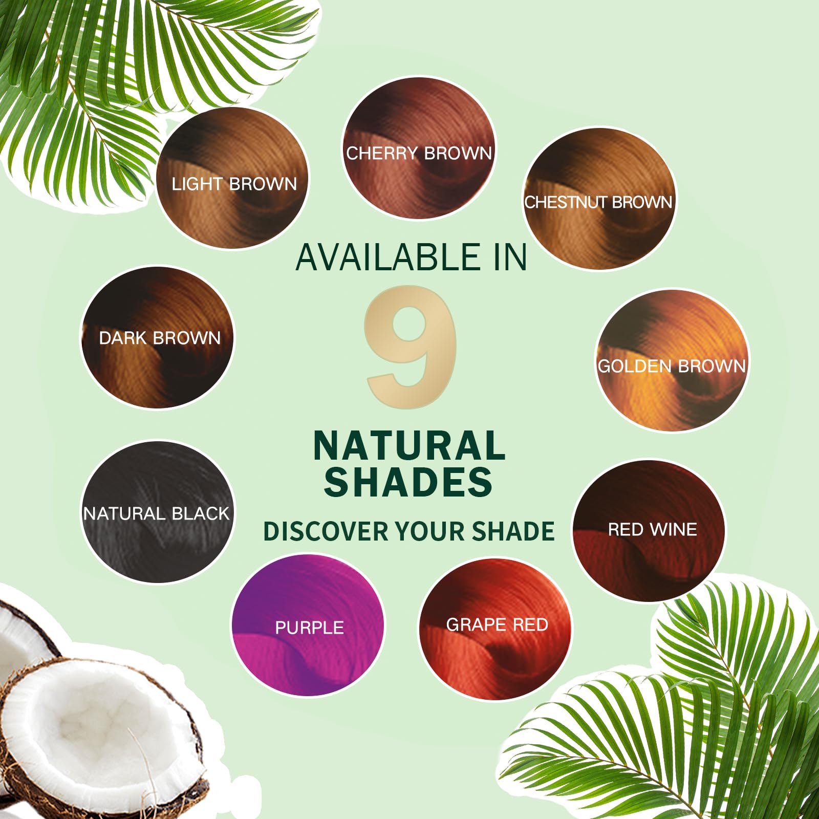 Fvquhvo Light Brown Hair Dye Shampoo – 3-in-1 Coconut Color for Quick, Gentle Hair Color
