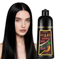 Fvquhvo Black Hair Dye Shampoo – 3-in-1 Color, Gray Coverage, Long-Lasting Black Hair – 16.9 oz