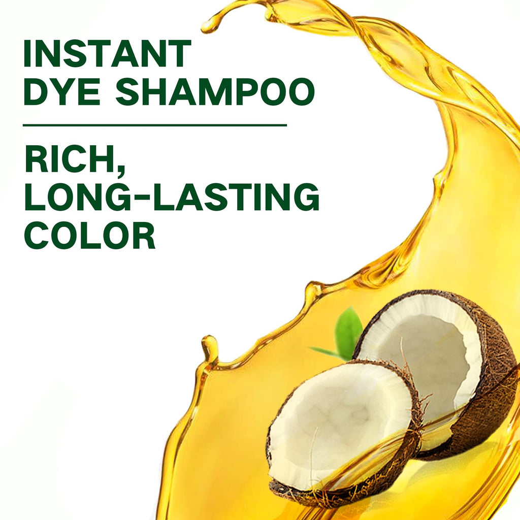 Fvquhvo Light Brown Hair Dye Shampoo – 3-in-1 Coconut Color for Quick, Gentle Hair Color