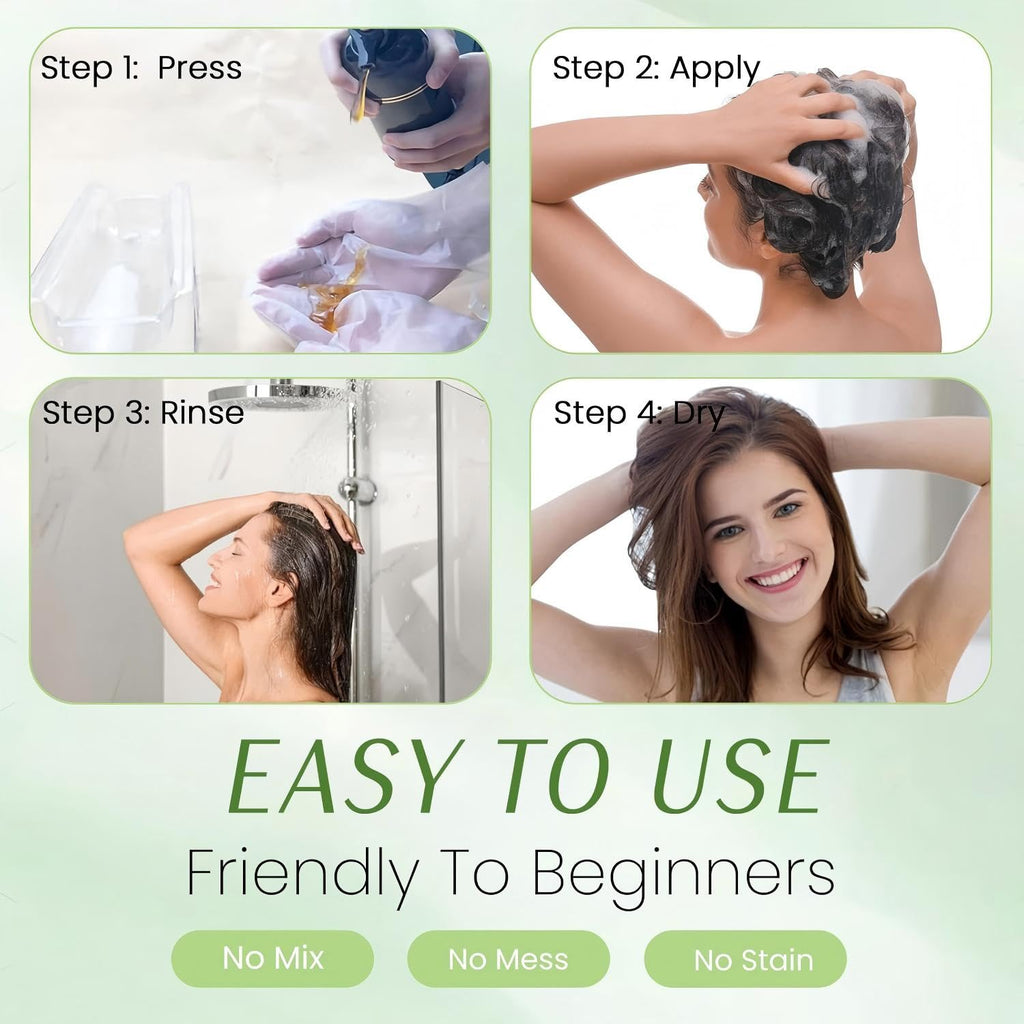 Fvquhvo Light Brown Hair Dye Shampoo – 3-in-1 Coconut Color for Quick, Gentle Hair Color