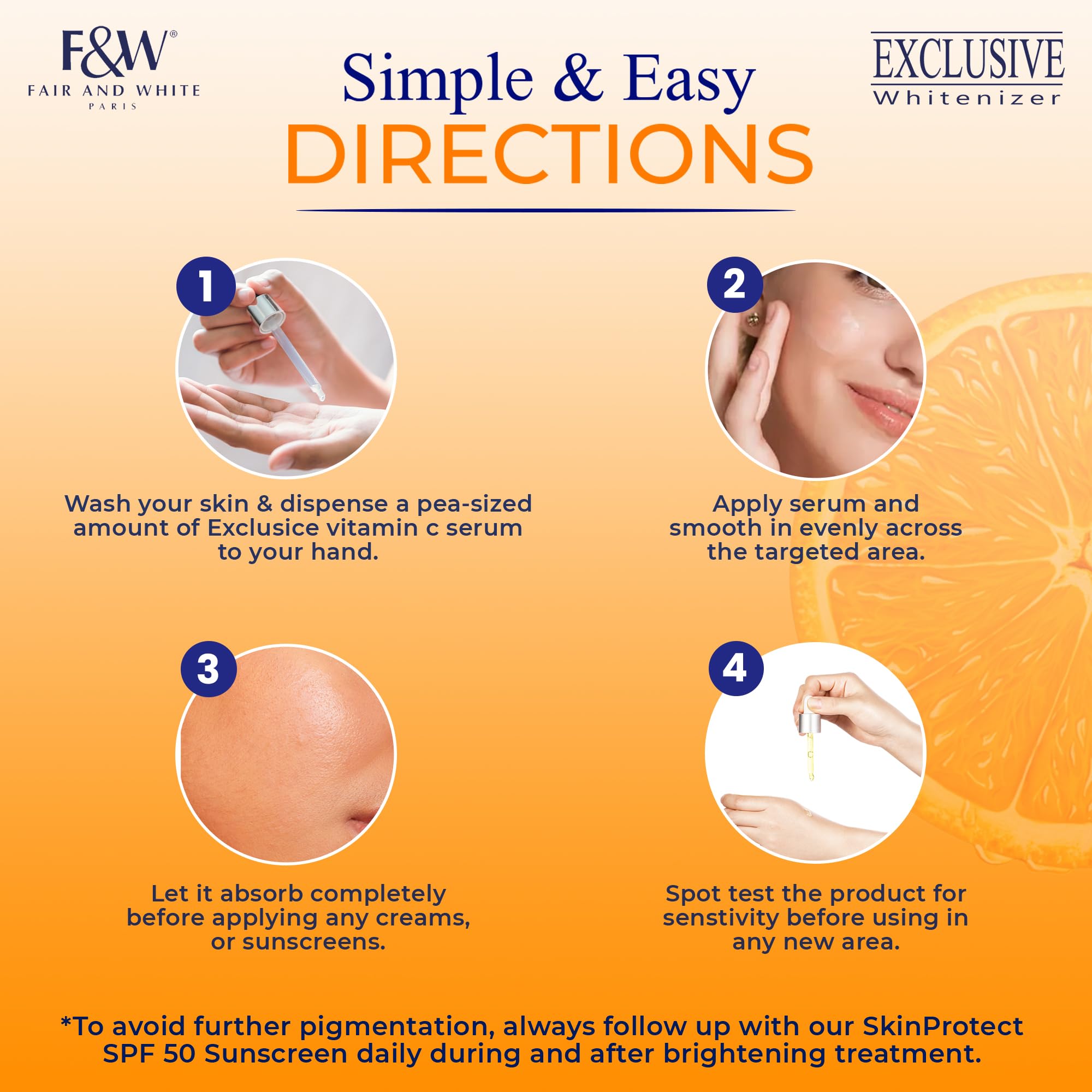 Fair & White Exclusive Vitamin C Serum – 30ml | Skin Brightening Serum by F&W