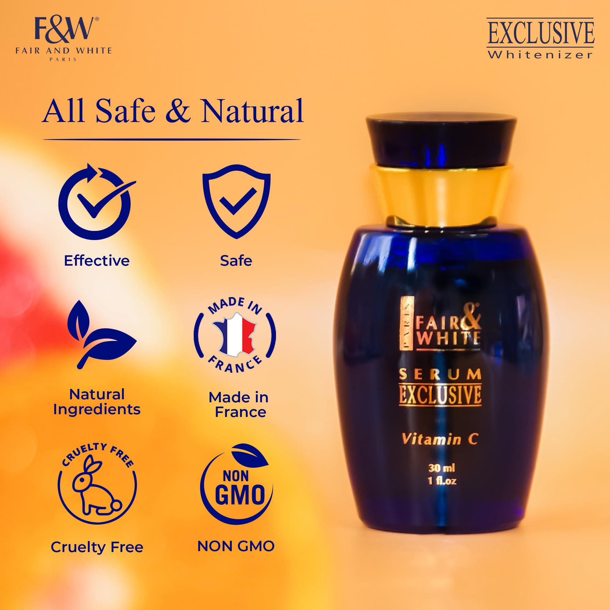 Fair & White Exclusive Vitamin C Serum – 30ml | Skin Brightening Serum by F&W