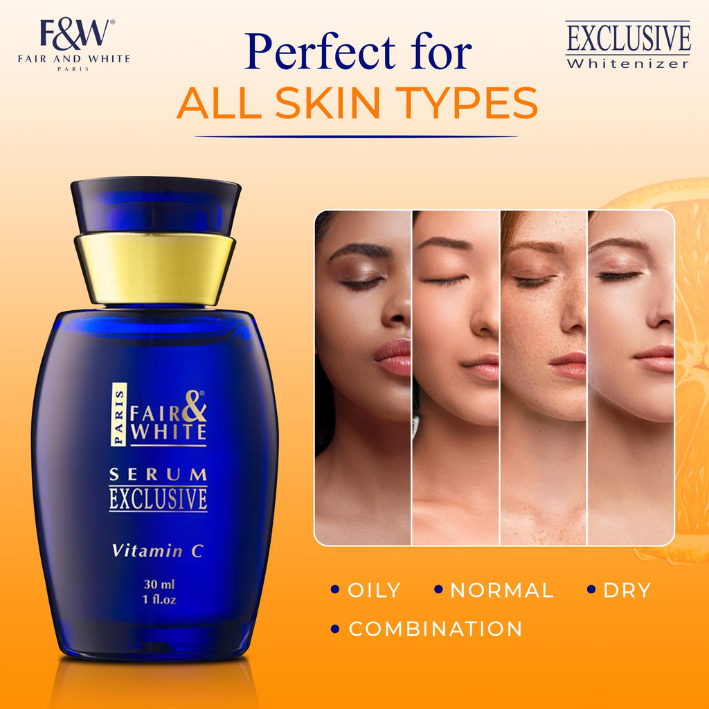 Fair & White Exclusive Vitamin C Serum – 30ml | Skin Brightening Serum by F&W