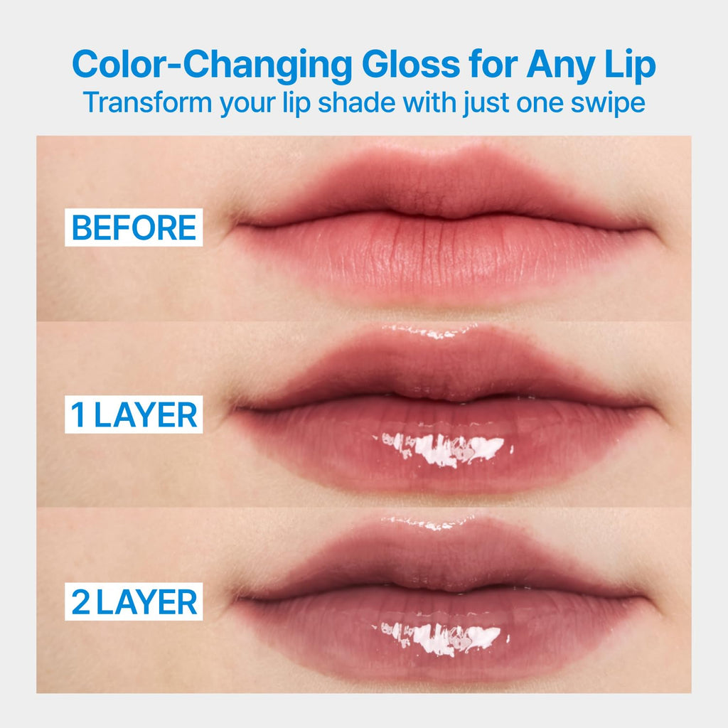 fwee 3D Changing Gloss 00 Clear | Color-Changing Lip Gloss, Layering, Long-Lasting Shine, 5.3g
